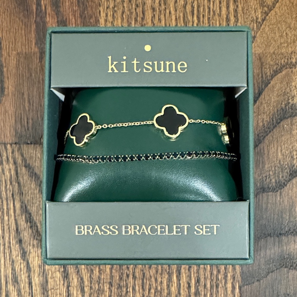 Black and Gold Bracelet Set